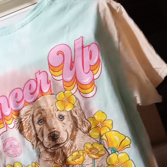 SIMPLY SOUTHERN T-shirt Medium- "Cheer Up Buttercup" 🐶 🌺 - Picture 5 of 15
